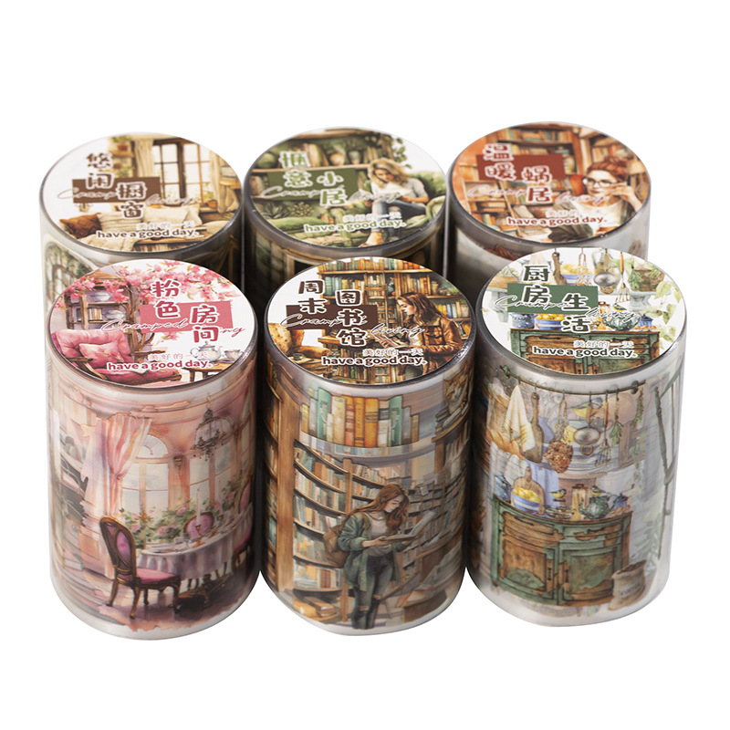 Embellishments For Scrapbooking - Rotolo di Nastro Adesivo Decorativo 6x200cm,